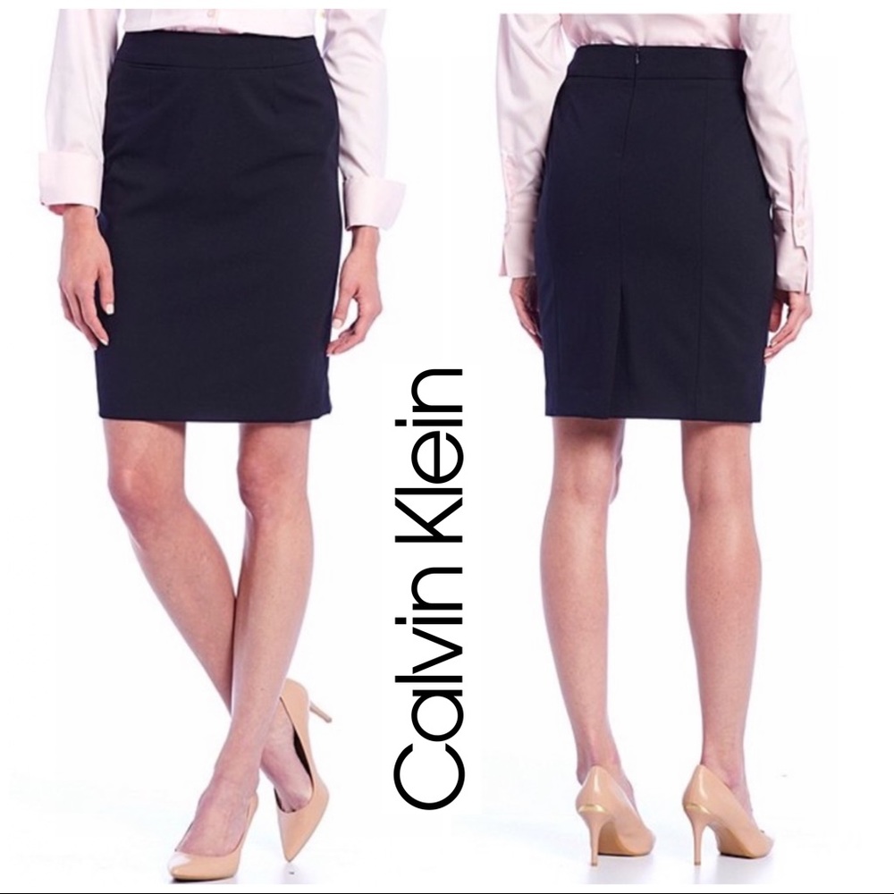 Calvin Klein Women's Navy Pencil Skirt